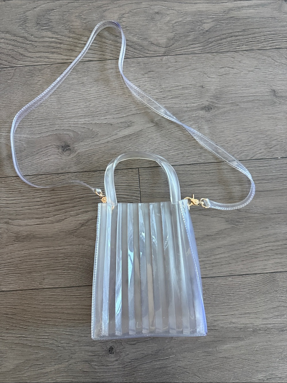 Forever 21 Iridescent Clear Crossbody Tote